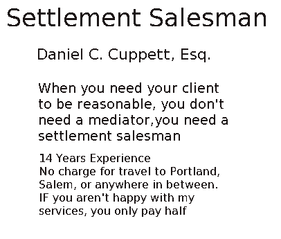 Settlement Salesman